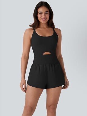 Halara SoftlyZero™ QuickDry Tummy Control 2-in-1 Pocket Yoga Jumpsuit